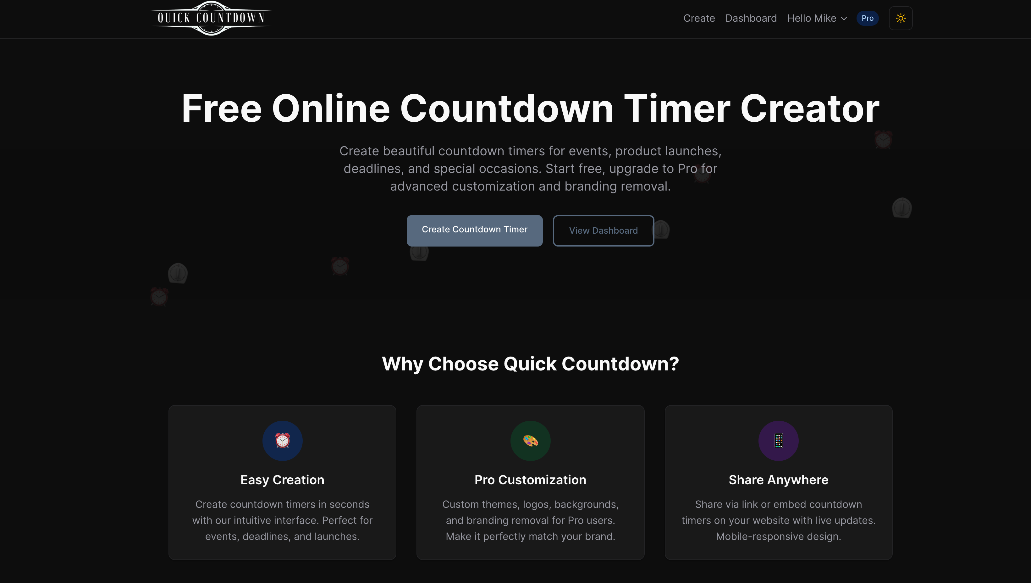 QuickCountdown.com: Turning an Idea into a Launch-Ready SaaS in 24 Hours screenshot 2